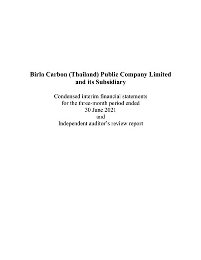 Thumbnail Birla Carbon (Thailand) Quarterly Report 2021-q1