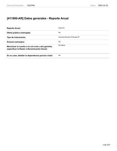Thumbnail Grupo Elektra
 Annual Report 2023