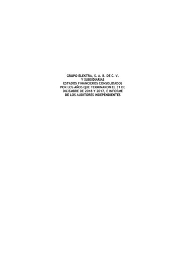 Thumbnail Grupo Elektra
 Financial Statement 2018-2017