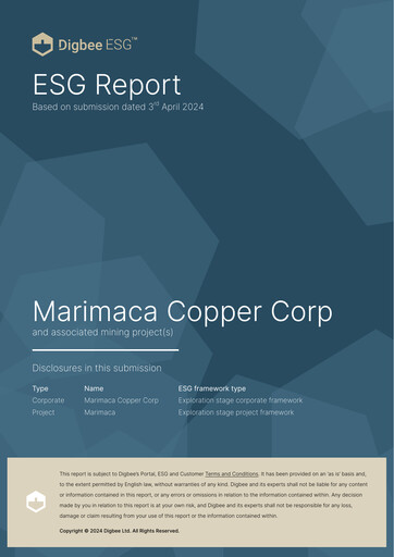 Thumbnail Marimaca Copper ESG Report 2024