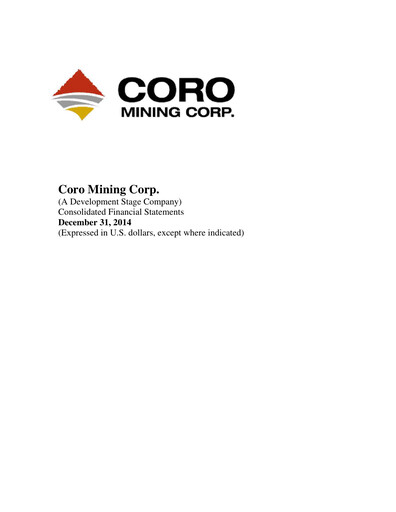 Thumbnail Marimaca Copper Financial Statement 2014