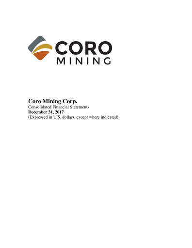 Thumbnail Marimaca Copper Financial Statement 2017