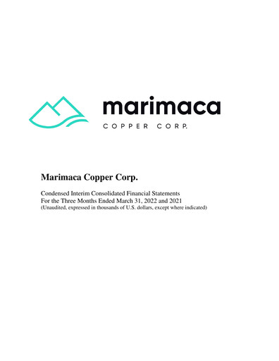 Thumbnail Marimaca Copper Quarterly Report 2022-q1