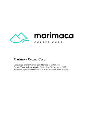 Thumbnail Marimaca Copper Quarterly Report 2023-q2
