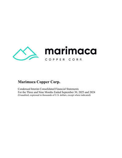 Thumbnail Marimaca Copper Quarterly Report 2025-q3