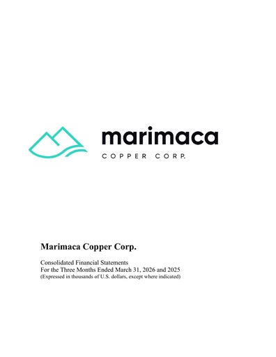 Thumbnail Marimaca Copper Quarterly Report 2026-q1