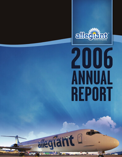 Thumbnail Allegiant Travel Company Annual Report 2006