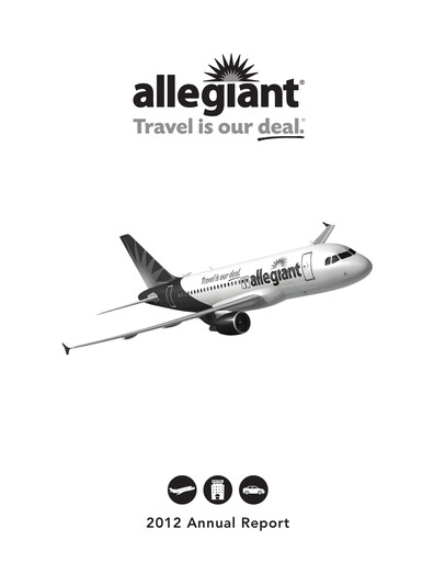 Thumbnail Allegiant Travel Company Annual Report 2012