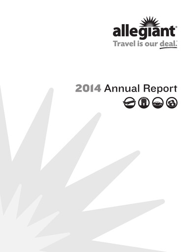 Thumbnail Allegiant Travel Company Annual Report 2014