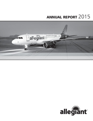 Thumbnail Allegiant Travel Company Annual Report 2015