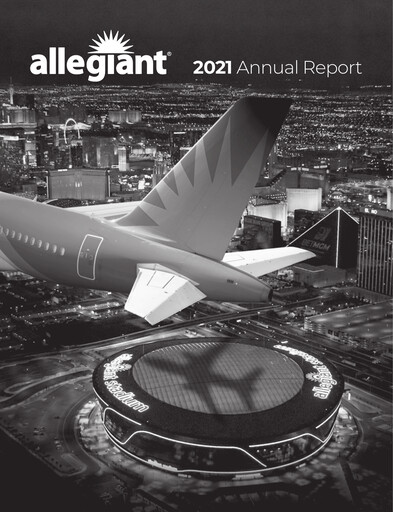 Thumbnail Allegiant Travel Company Annual Report 2021