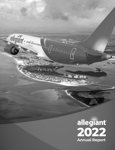 Thumbnail Allegiant Travel Company Annual Report 2022