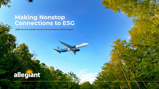 Thumbnail Allegiant Travel Company ESG Report 2022