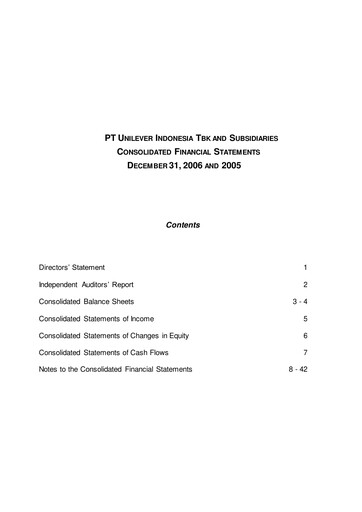 Thumbnail Unilever Indonesia Financial Statement 2006