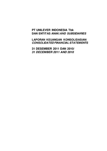 Thumbnail Unilever Indonesia Financial Statement 2011