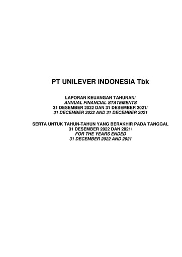 Thumbnail Unilever Indonesia Financial Statement 2022