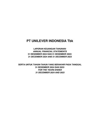 Thumbnail Unilever Indonesia Financial Statement 2024