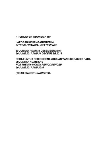 Miniature Unilever Indonesia Rapport semestriel 2017-h1