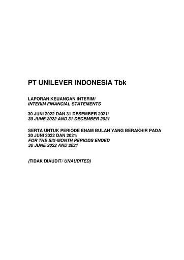 Miniature Unilever Indonesia Rapport semestriel 2022-h1
