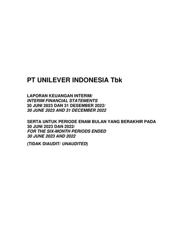 Miniature Unilever Indonesia Rapport semestriel 2023-h1