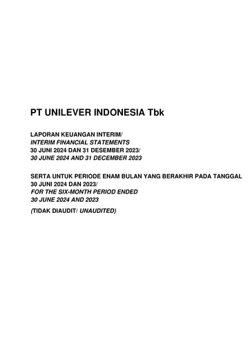 Miniature Unilever Indonesia Rapport semestriel 2024-h1