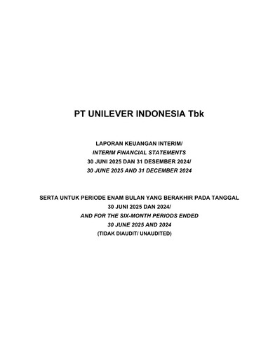 Miniature Unilever Indonesia Rapport semestriel 2025-h1