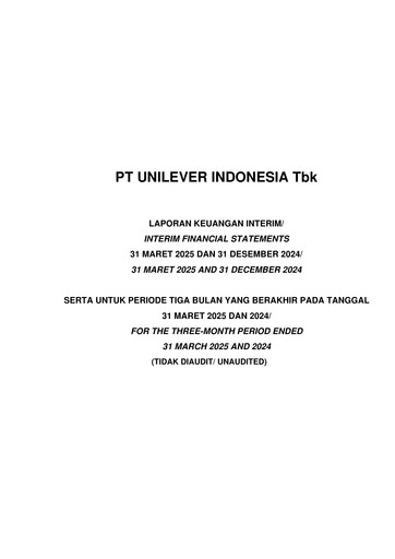 Miniature Unilever Indonesia Rapport trimestriel 2025-q1