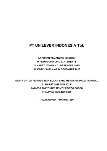 Thumbnail Unilever Indonesia Quarterly Report 2026-q1