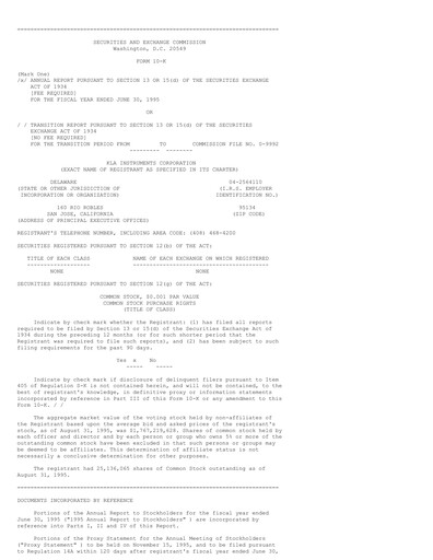 Thumbnail KLA Annual Report 1995