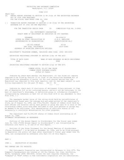 Thumbnail KLA Annual Report 1996