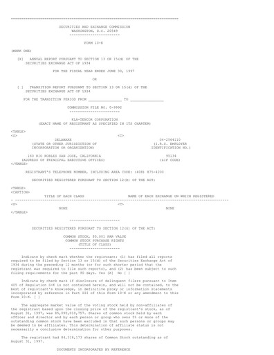 Thumbnail KLA Annual Report 1997