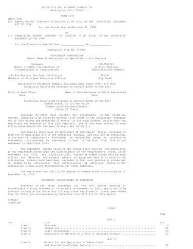 Thumbnail KLA Annual Report 2002