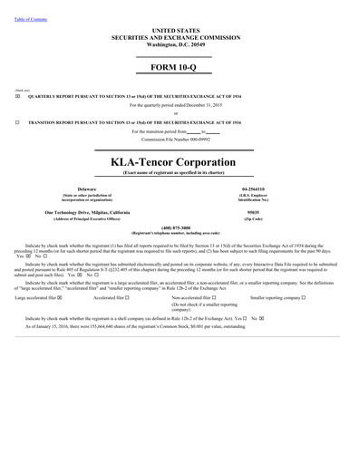 Thumbnail KLA Quarterly Report 2015-q4