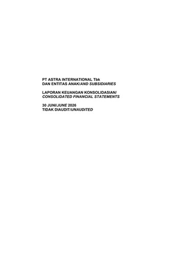 Thumbnail Astra International
 Half-year Report 2026-h1