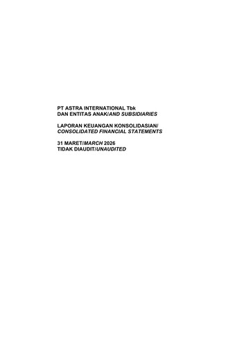Thumbnail Astra International
 Quarterly Report 2026-q1