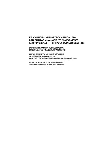 Thumbnail Chandra Asri Petrochemical Financial Statement 2011