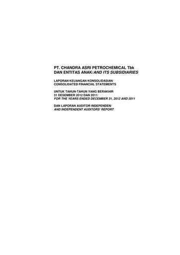 Thumbnail Chandra Asri Petrochemical Financial Statement 2012