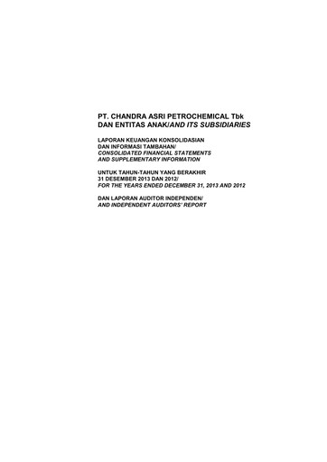 Thumbnail Chandra Asri Petrochemical Financial Statement 2013