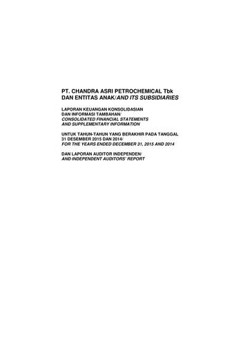 Thumbnail Chandra Asri Petrochemical Financial Statement 2015