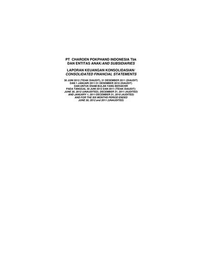 Thumbnail Charoen Pokphand Indonesia Half-year Report 2012-h1