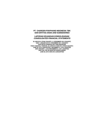 Thumbnail Charoen Pokphand Indonesia Half-year Report 2013-h1
