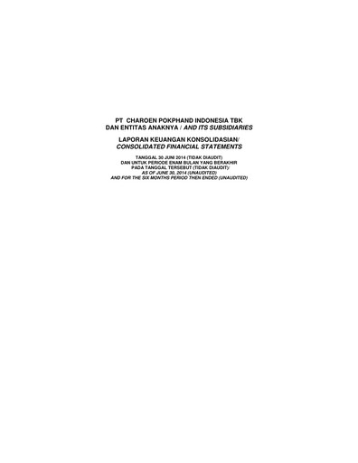 Thumbnail Charoen Pokphand Indonesia Half-year Report 2014-h1