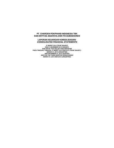 Thumbnail Charoen Pokphand Indonesia Quarterly Report 2014-q1
