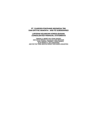 Thumbnail Charoen Pokphand Indonesia Quarterly Report 2015-q1