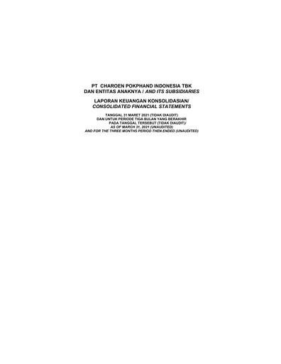 Thumbnail Charoen Pokphand Indonesia Quarterly Report 2021-q1