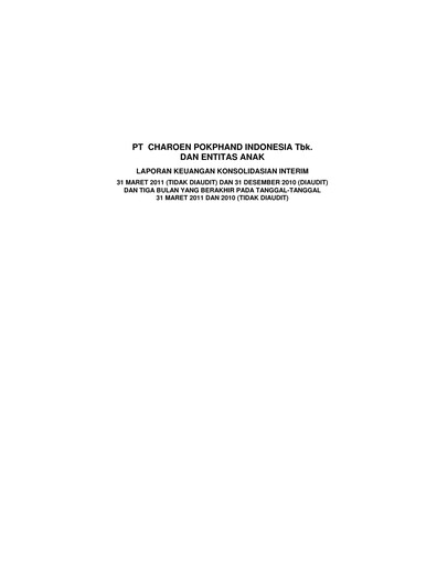 Thumbnail Charoen Pokphand Indonesia Quarterly Report 2011-q1