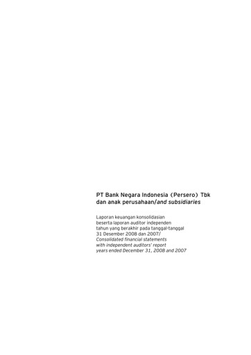 Vorschaubild Bank Negara Indonesia
 Finanzmitteilung 2008