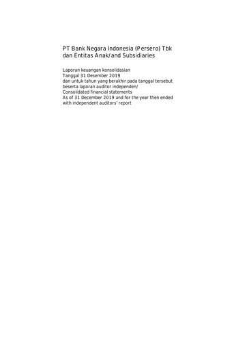 Thumbnail Bank Negara Indonesia
 Financial Statement 2019