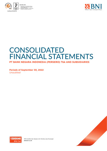 Vorschaubild Bank Negara Indonesia
 Quartalsbericht 2022-q3