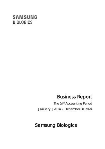 Thumbnail Samsung Biologics
 Annual Report 2024